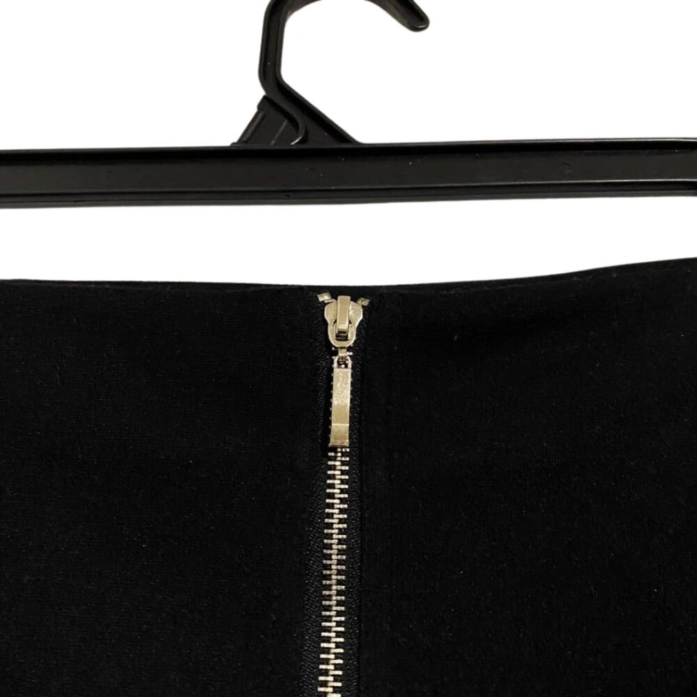 Urban Behavior Black Stretch Skirt Medium Back Zip Ribbed Side Panels Fitted - Picture 9 of 14